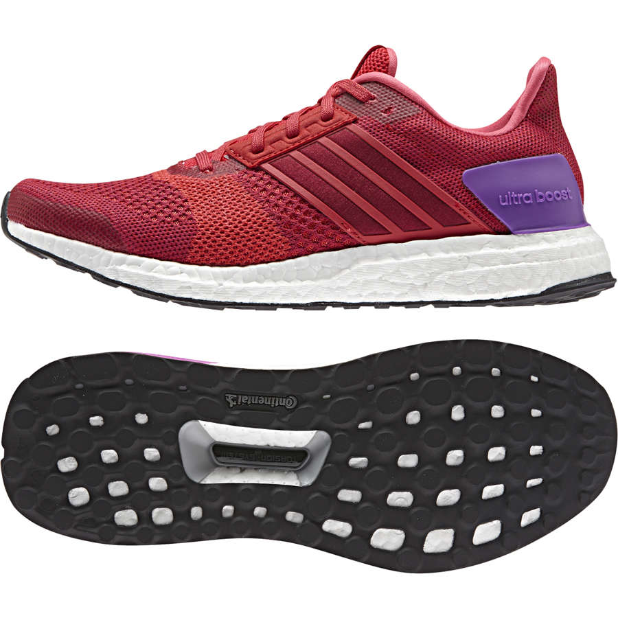 adidas Ultra Boost ST Hardloopschoenen Rood/Wit Dames