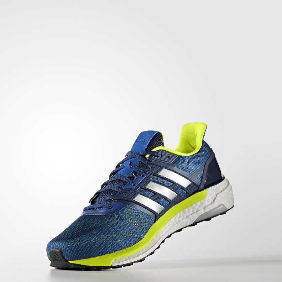 adidas Supernova Glide 9 Hardloopschoenen Blauw/Zilver/Geel Heren