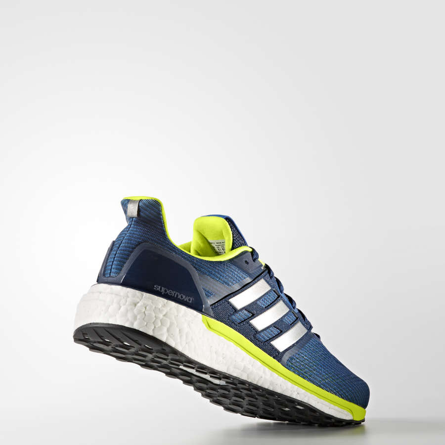 adidas Supernova Glide 9 Hardloopschoenen Blauw/Zilver/Geel Heren