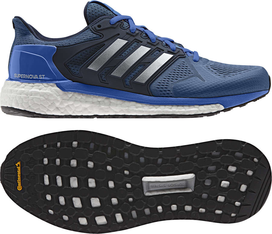 adidas Supernova ST Hardloopschoenen Blauw/Zilver Heren