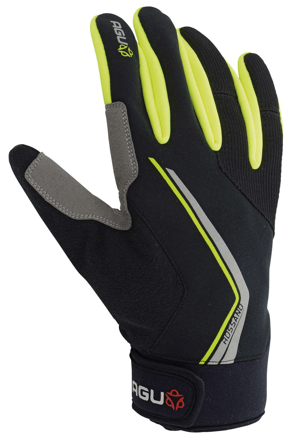 AGU Rossano Windproof Handschoenen Zwart/Fluo Geel