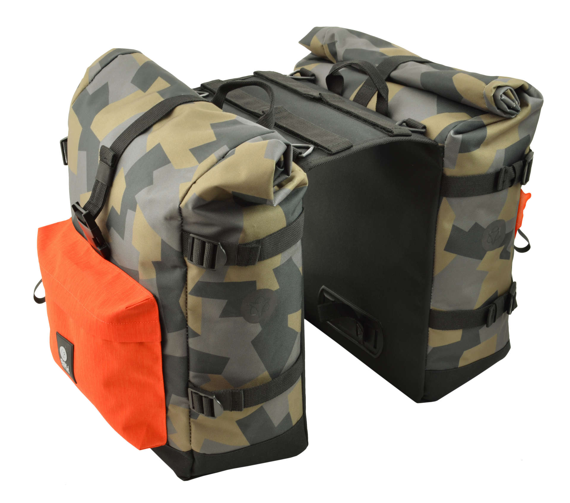 Sacoche Double Vélo Urban H2O ROLL TOP II – Marron, étanche, Marque Agu