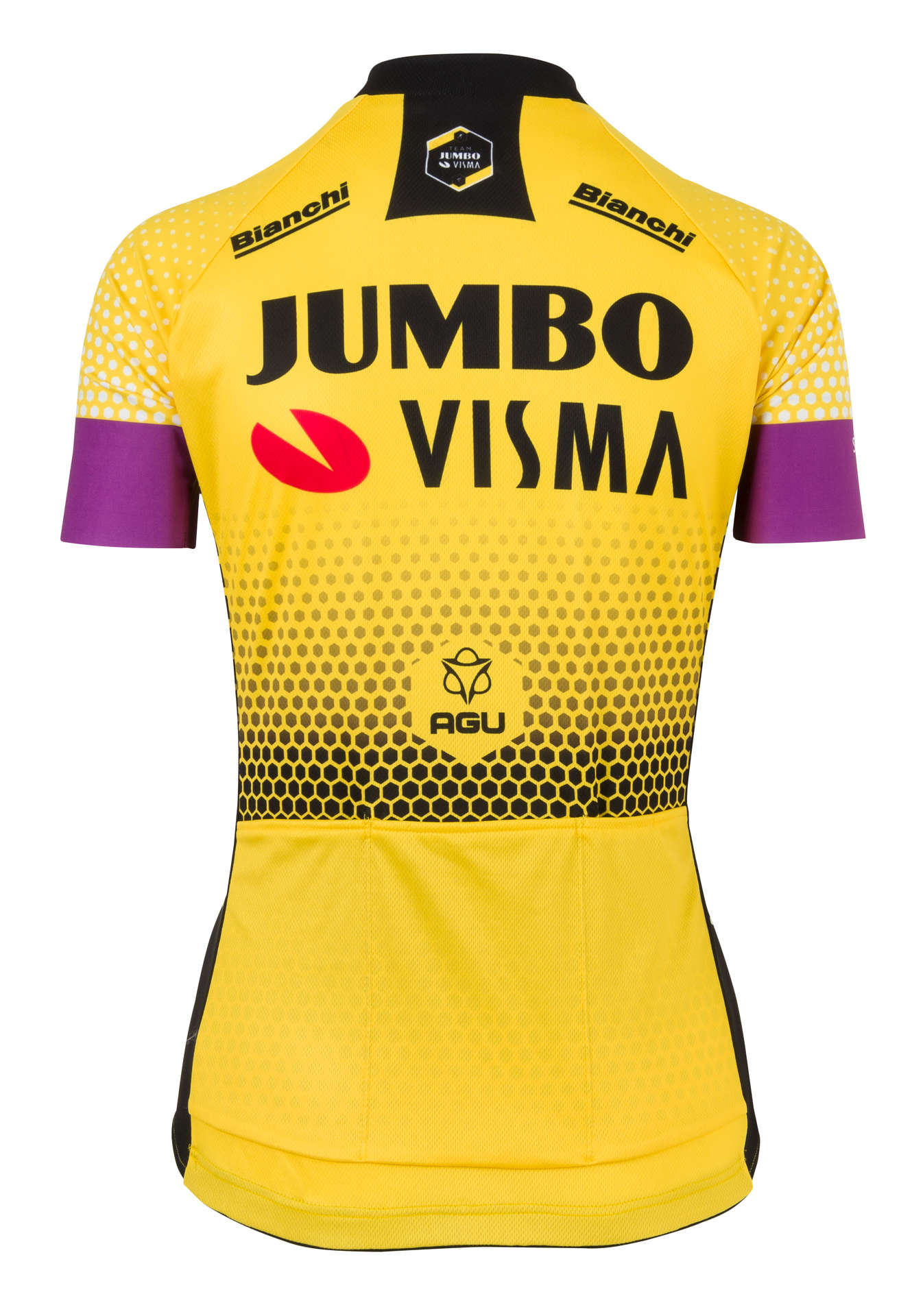AGU Team Jumbo-Visma Replica Fietsshirt Korte Mouwen Dames