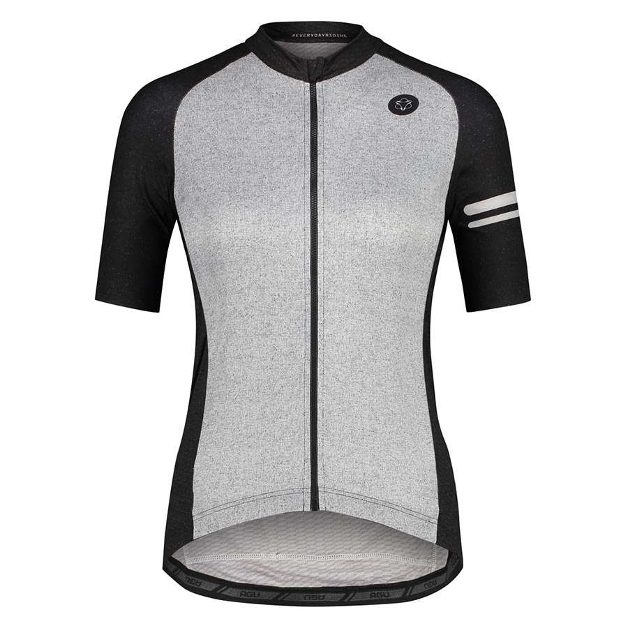 AGU Essential Melange Fietsshirt Korte Mouwen Grijs/Zwart Dames