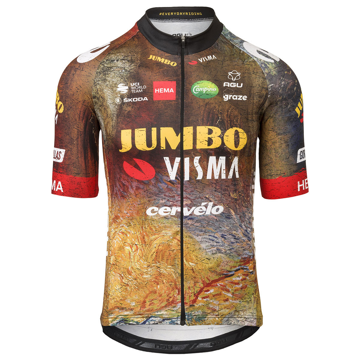 AGU Jumbo-Visma Replica TDF 2022 Fietsshirt Korte Mouwen Heren