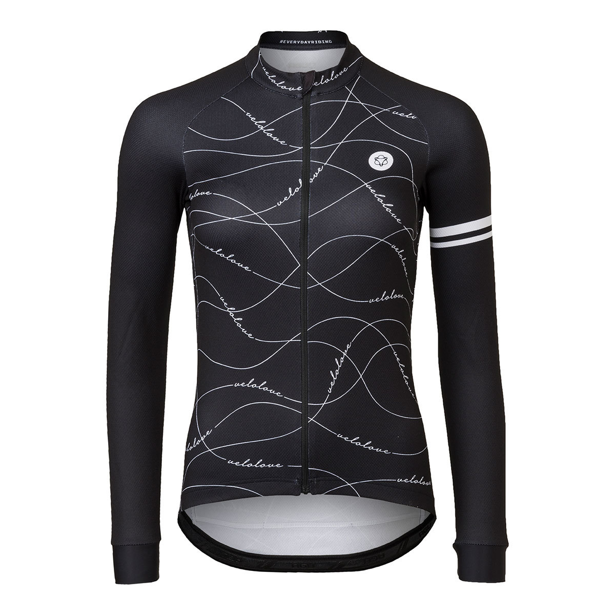 AGU Essential Velo Wave Fietsshirt Lange Mouwen Zwart Dames