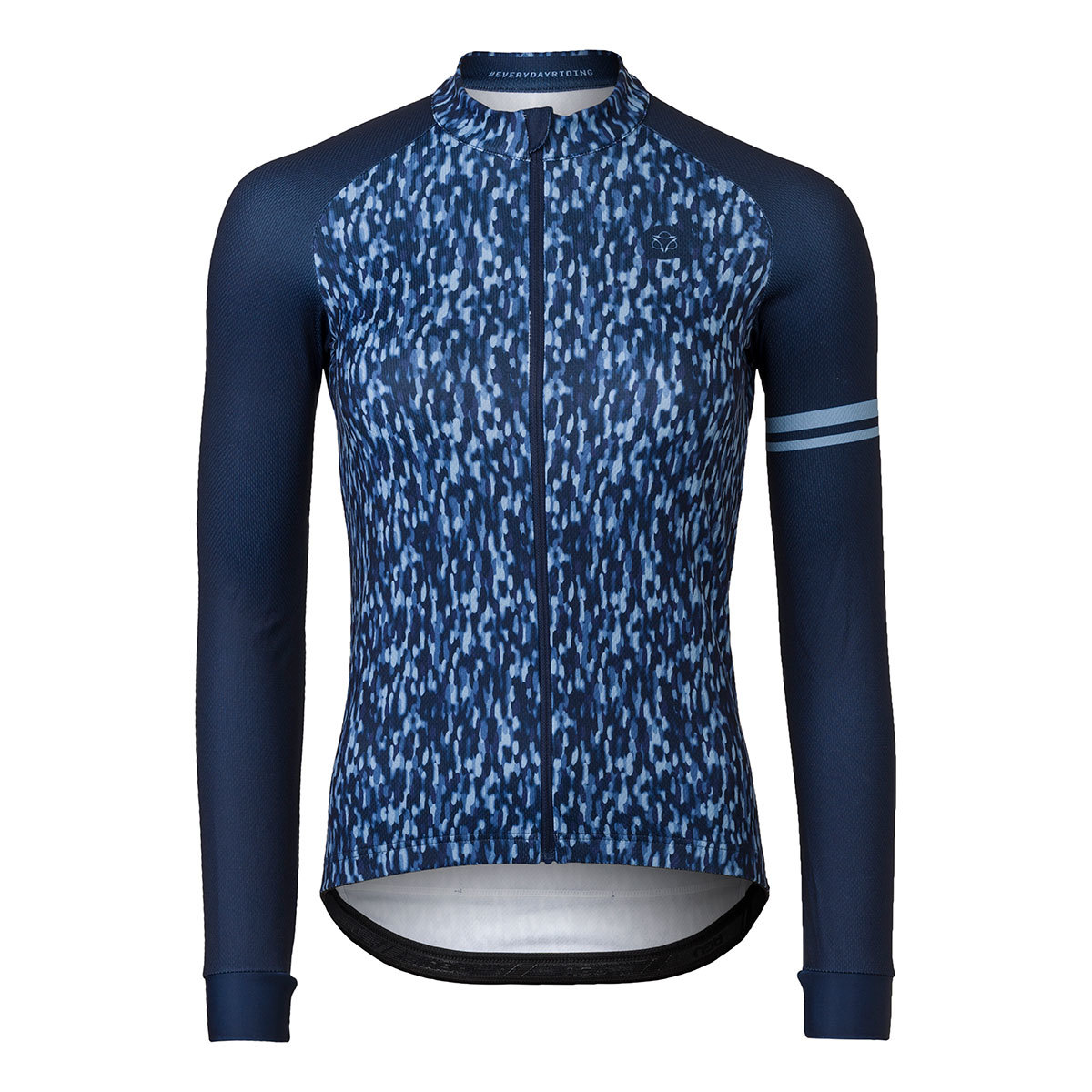 AGU Essential Melange Fietsshirt Lange Mouwen Donkerblauw Dames