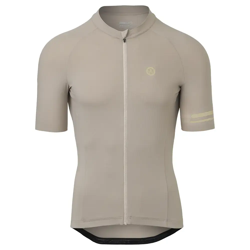 AGU Solid IV Trend Fietsshirt Korte Mouwen Grijs/Bruin Heren