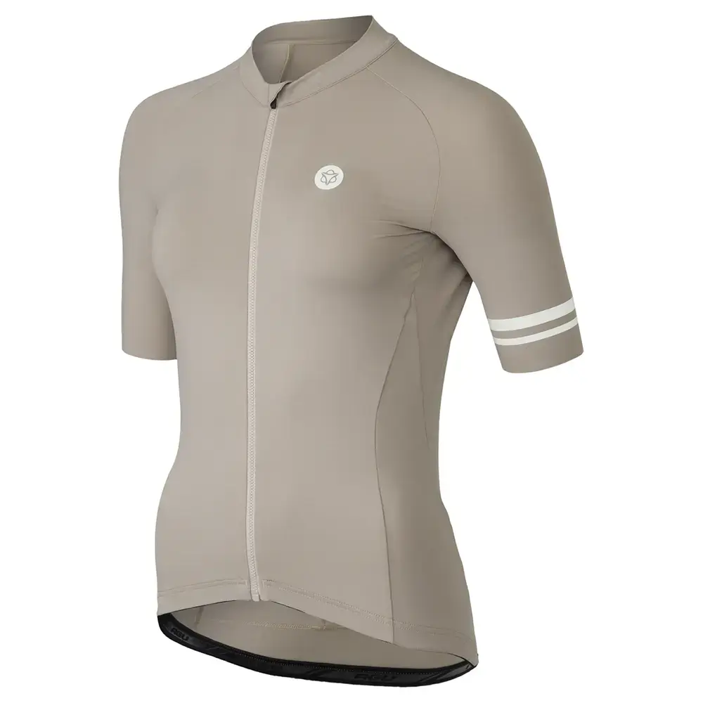 AGU Solid IV Trend Fietsshirt Korte Mouwen Grijs/Bruin Dames