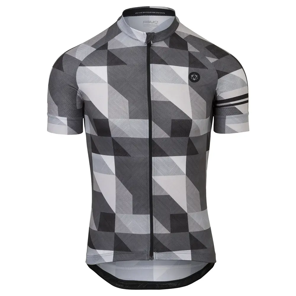 AGU Triangle Stripe Essential Fietsshirt Korte Mouwen Zwart Heren