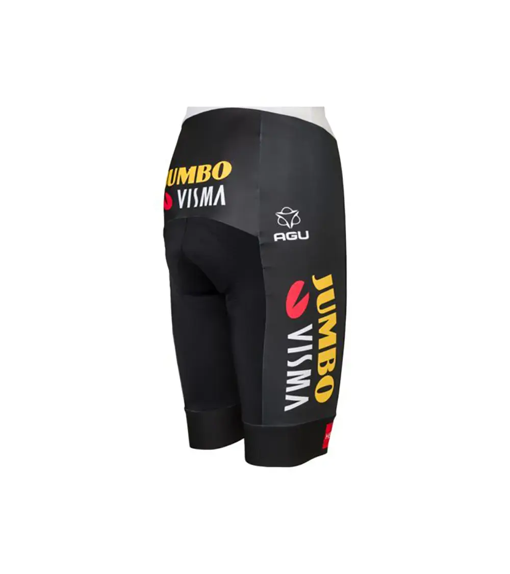 AGU Jumbo-Visma Replica Fietsbroek Kort Zwart/Geel Dames