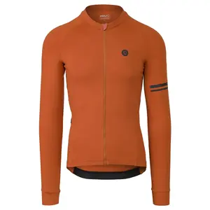 AGU Performance Solid Jersey Fietsshirt Lange Mouwen Oranje Heren