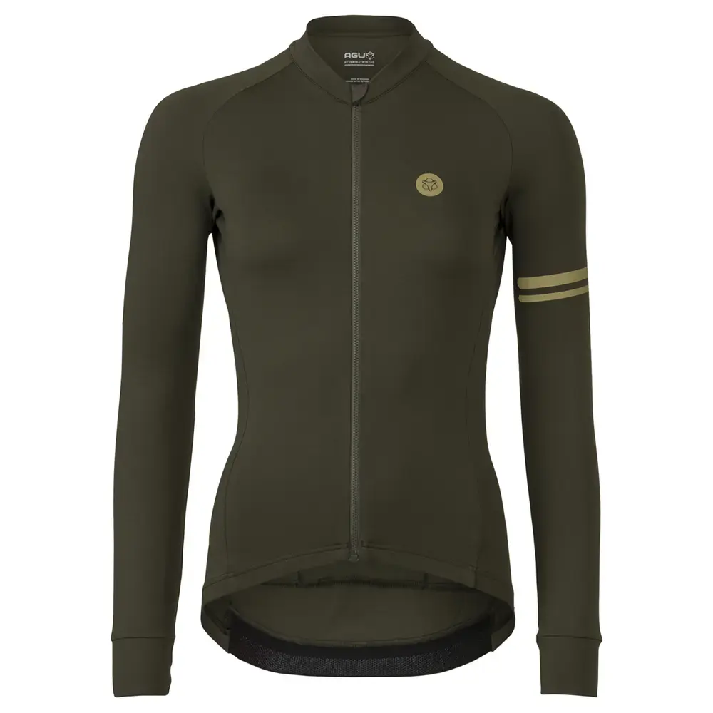 AGU Performance Solid Fietsshirt Lange Mouwen Groen Dames koop je bij Futurumshop