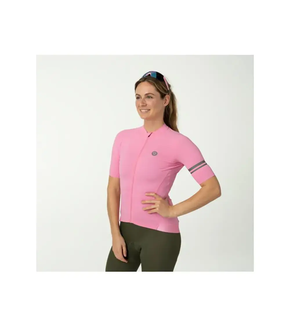 AGU Solid Performance Fietsshirt Korte Mouwen Roze Dames