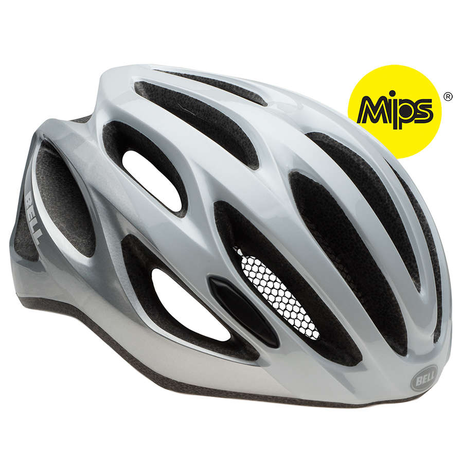 Bell Draft MIPS Race Fietshelm Wit/Zilver