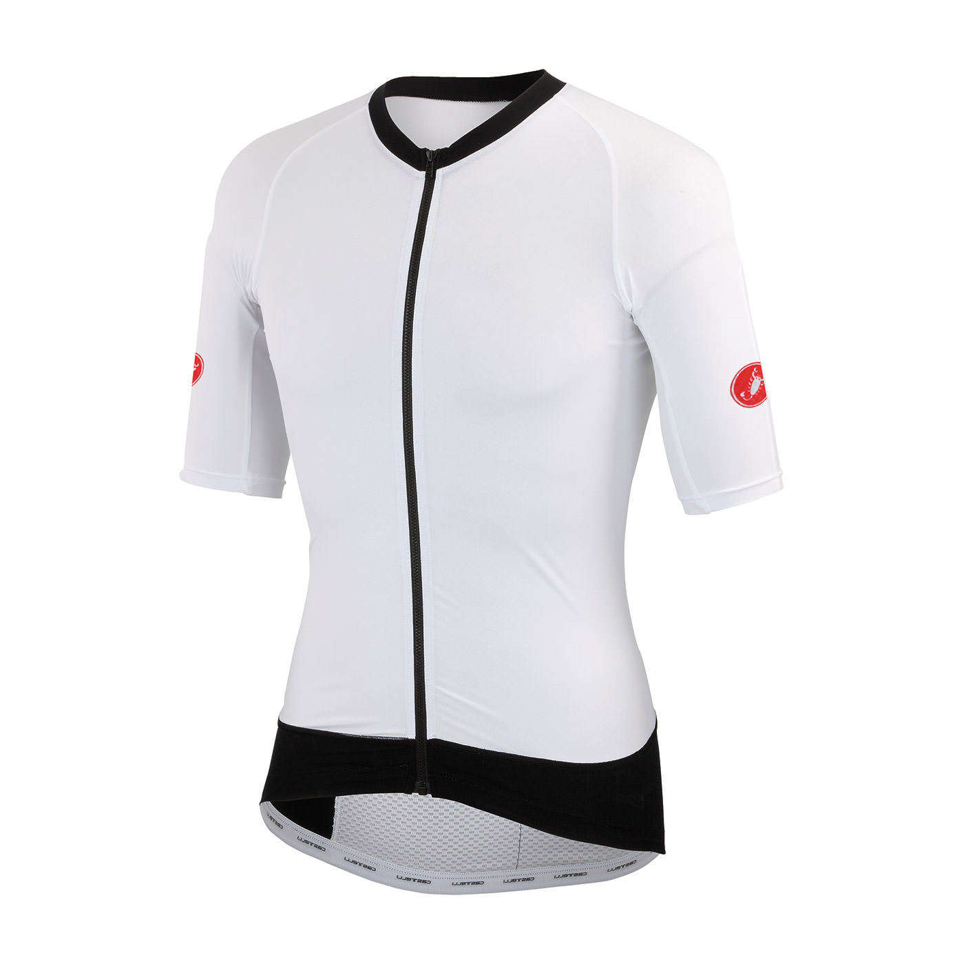 Castelli T1: Stealth Triathlon Shirt Korte Mouwen Wit/Zwart Heren