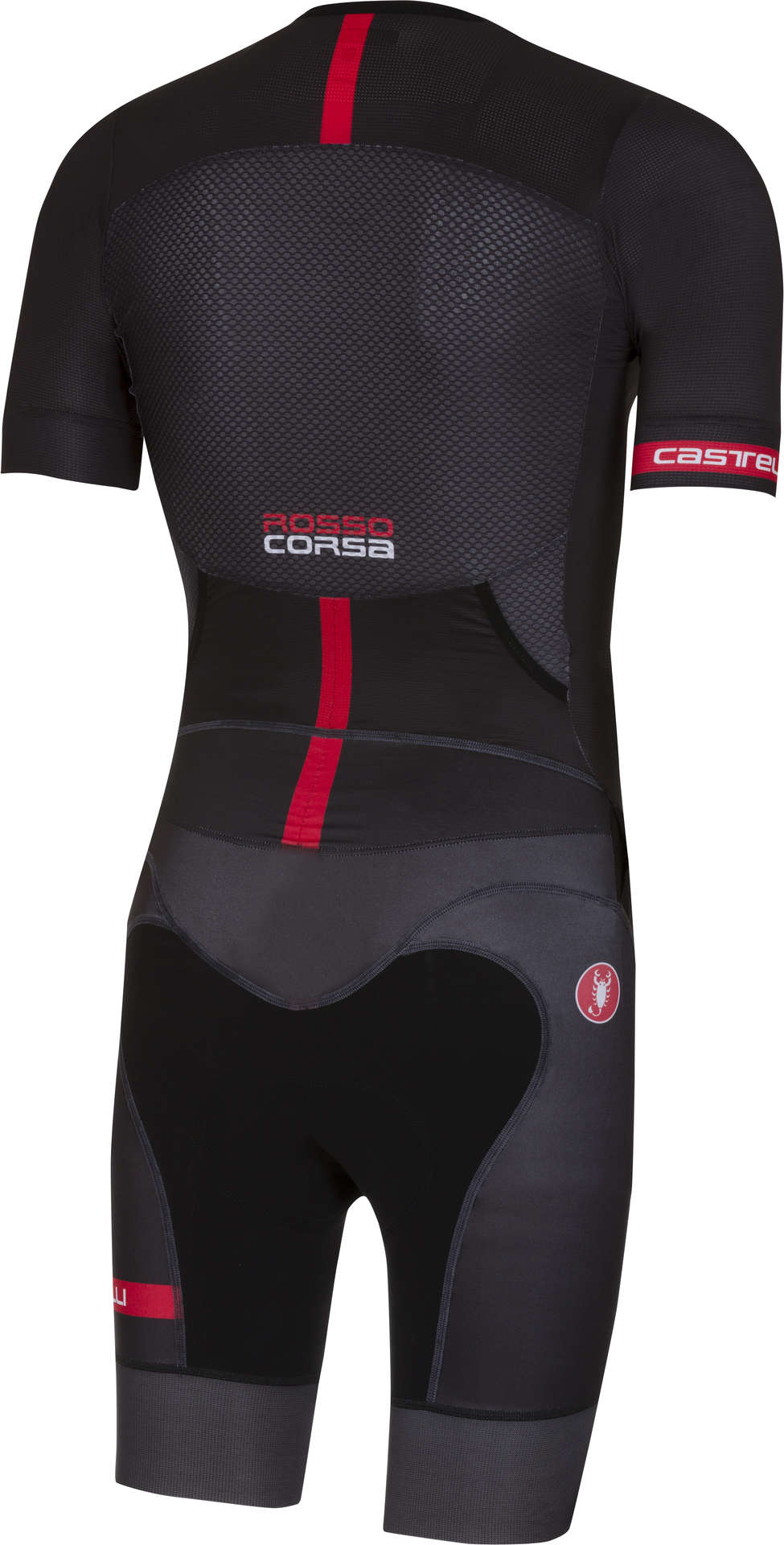 Castelli Free Sanremo Triathlon Suit Korte Mouwen Zwart/Rood Heren