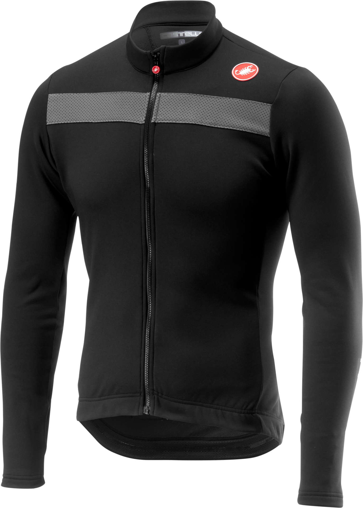 Castelli Puro 3 Fietsshirt Lange Mouwen Zwart/Grijs Heren