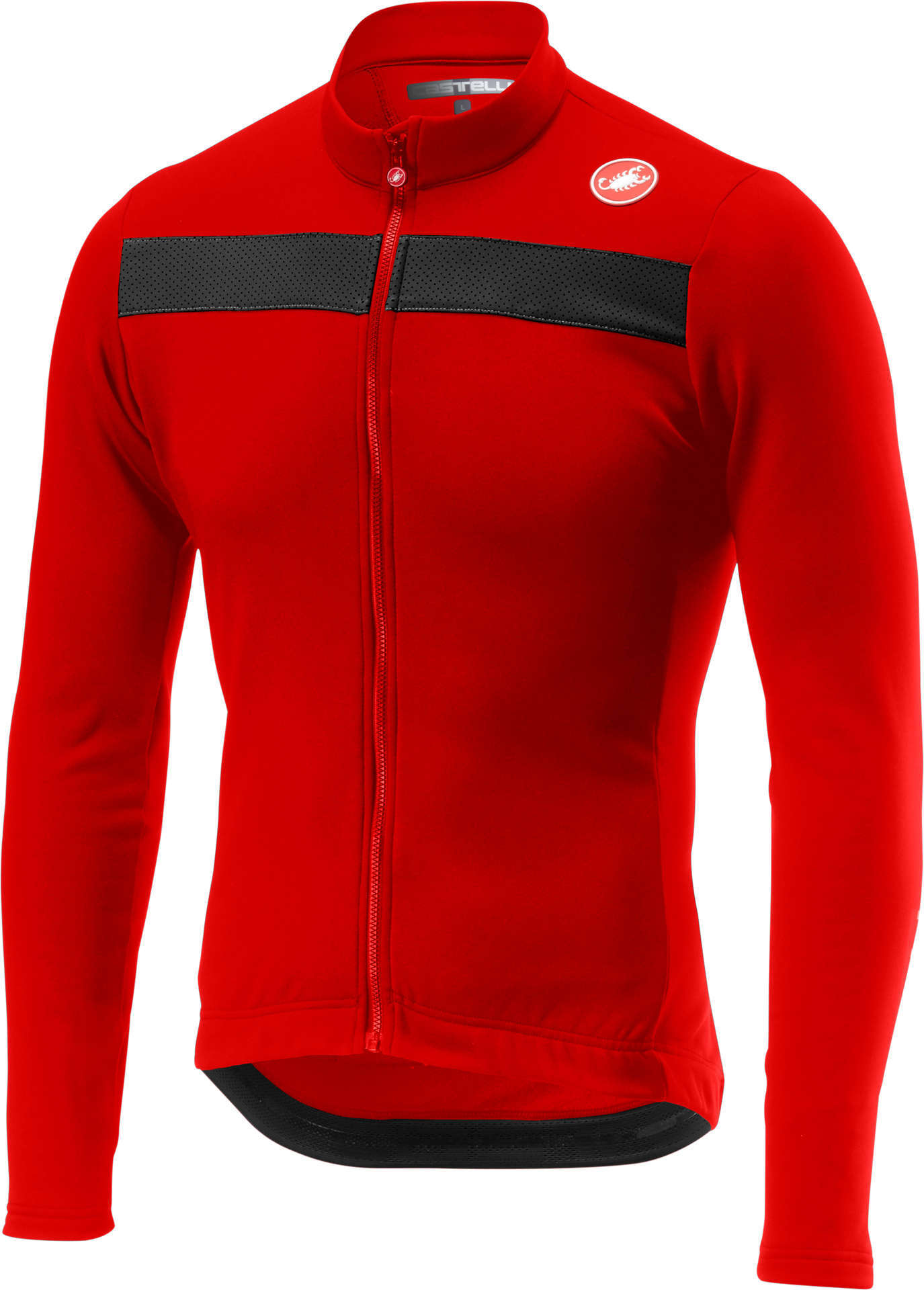 Castelli Puro 3 Fietsshirt Lange Mouwen Rood/Zwart Heren