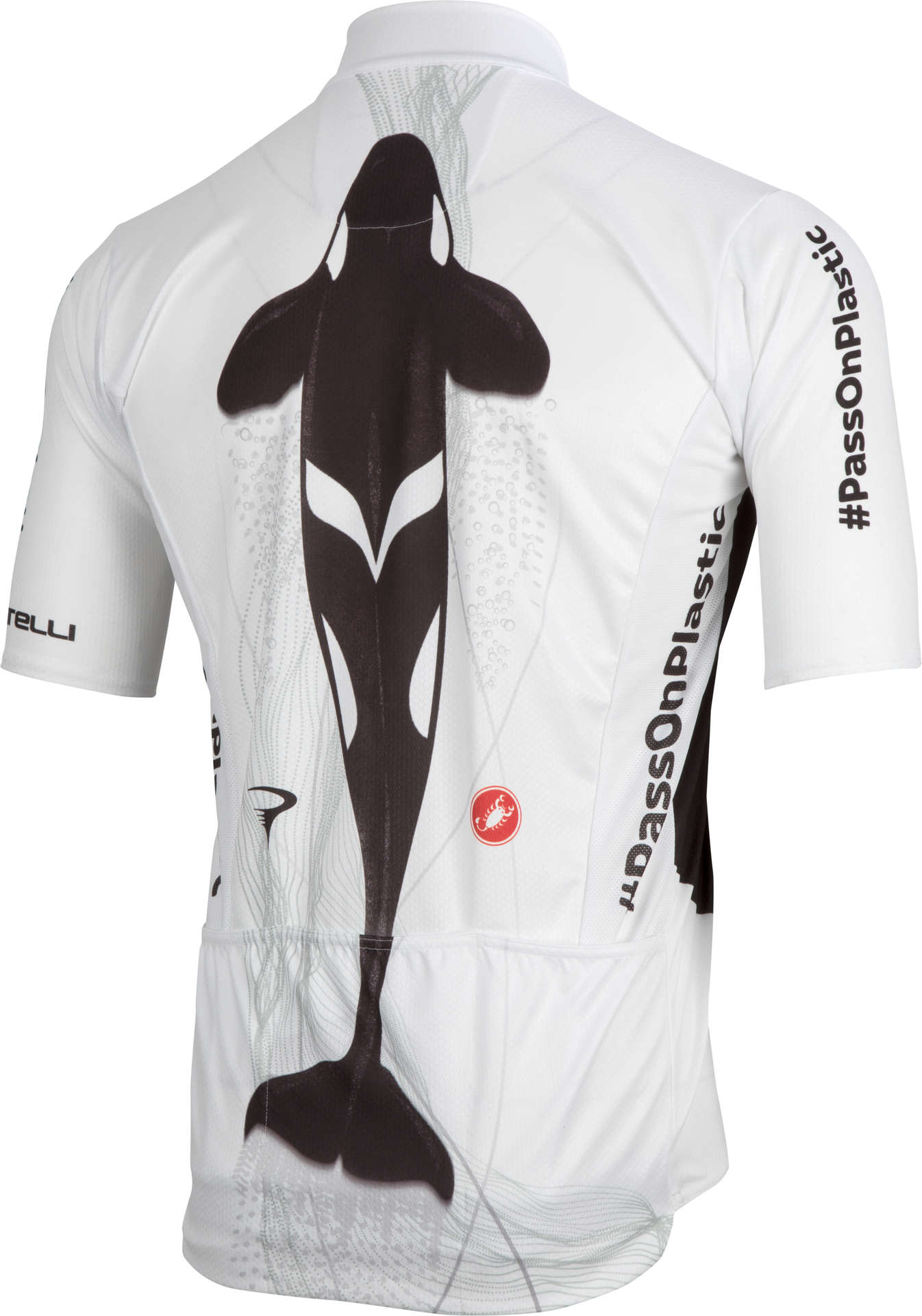 Castelli Team Sky Podio Tour de France Fietsshirt Korte Mouwen Wit/Zwart
