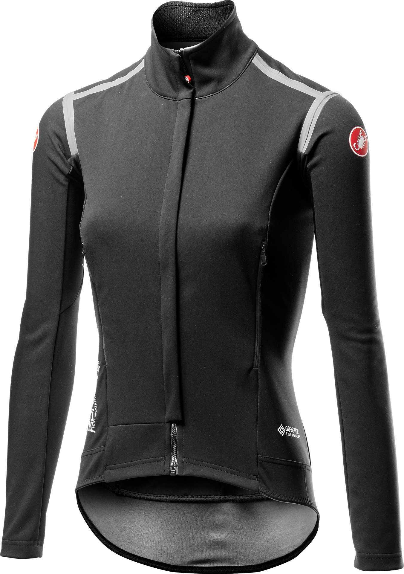 Castelli Perfetto Ros Fietsshirt Lange Mouwen Zwart Grijs Dames