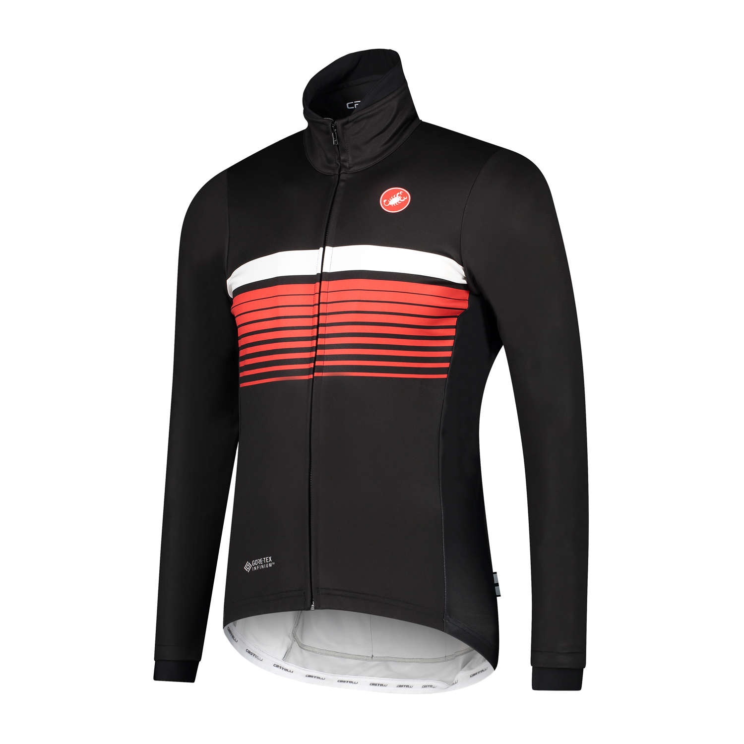 Castelli Windstopper Futurumshop Fietsjack Zwart/Rood Heren