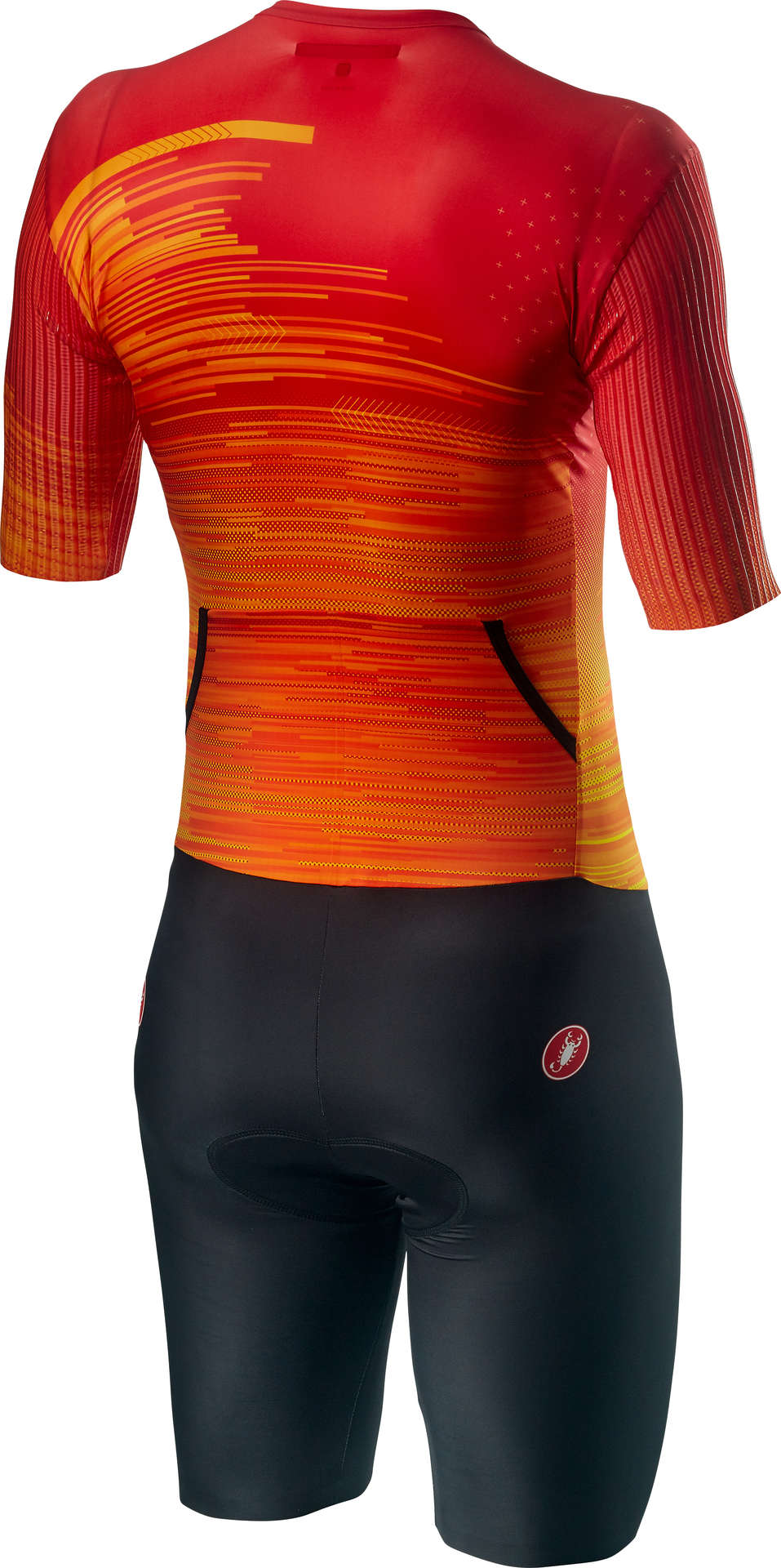 Castelli PR Speed Triathlon Suit Korte Mouwen Rood/Zwart Heren koop je