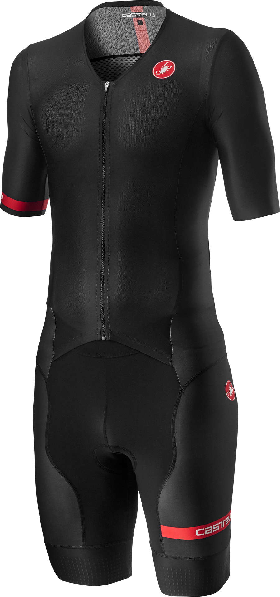 Castelli Free Sanremo 2 Triathlon Suit Korte Mouwen Zwart/Rood Heren