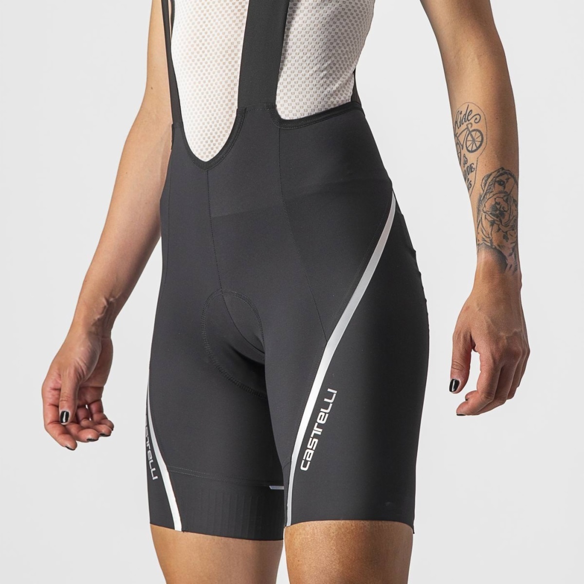 Castelli Velocissima 3 Fietsbroek Kort Zwart/Zilvergrijs Dames