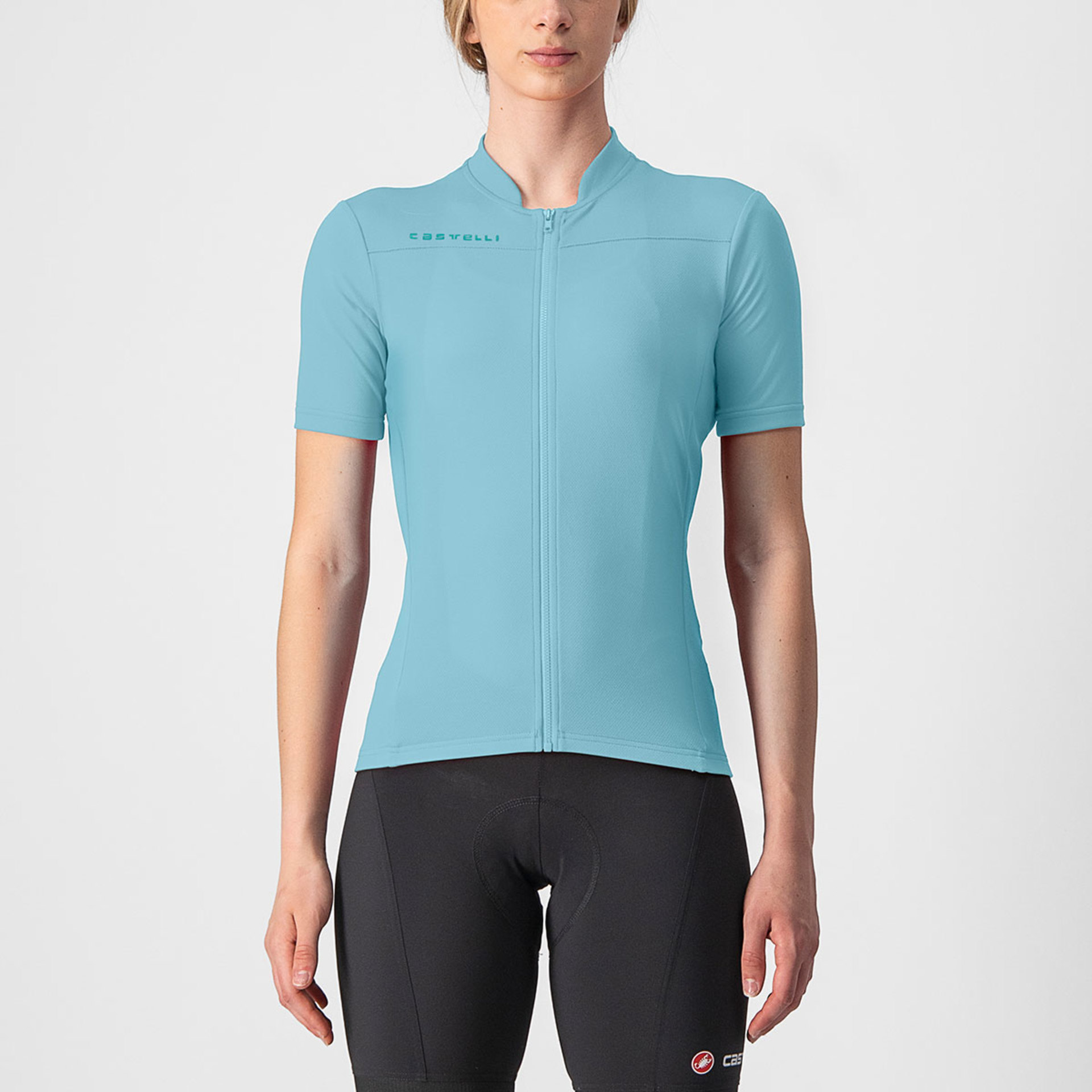 Castelli Anima 3 Fietsshirt Korte Mouwen Blauw Dames