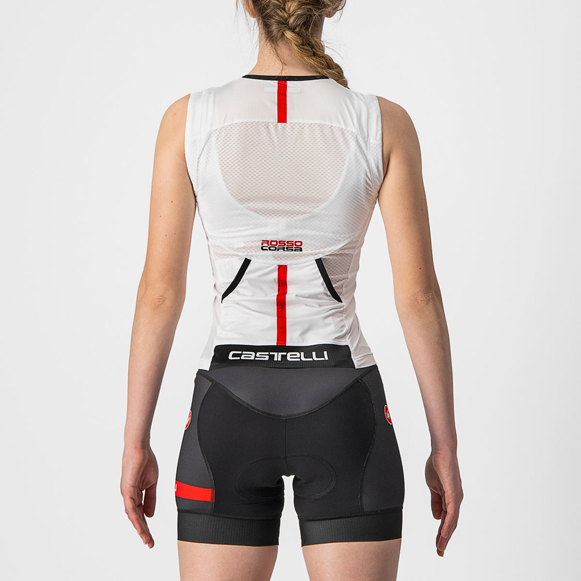 Castelli Free 2 Triathlon Shirt Zonder Mouwen Wit/Zwart Dames