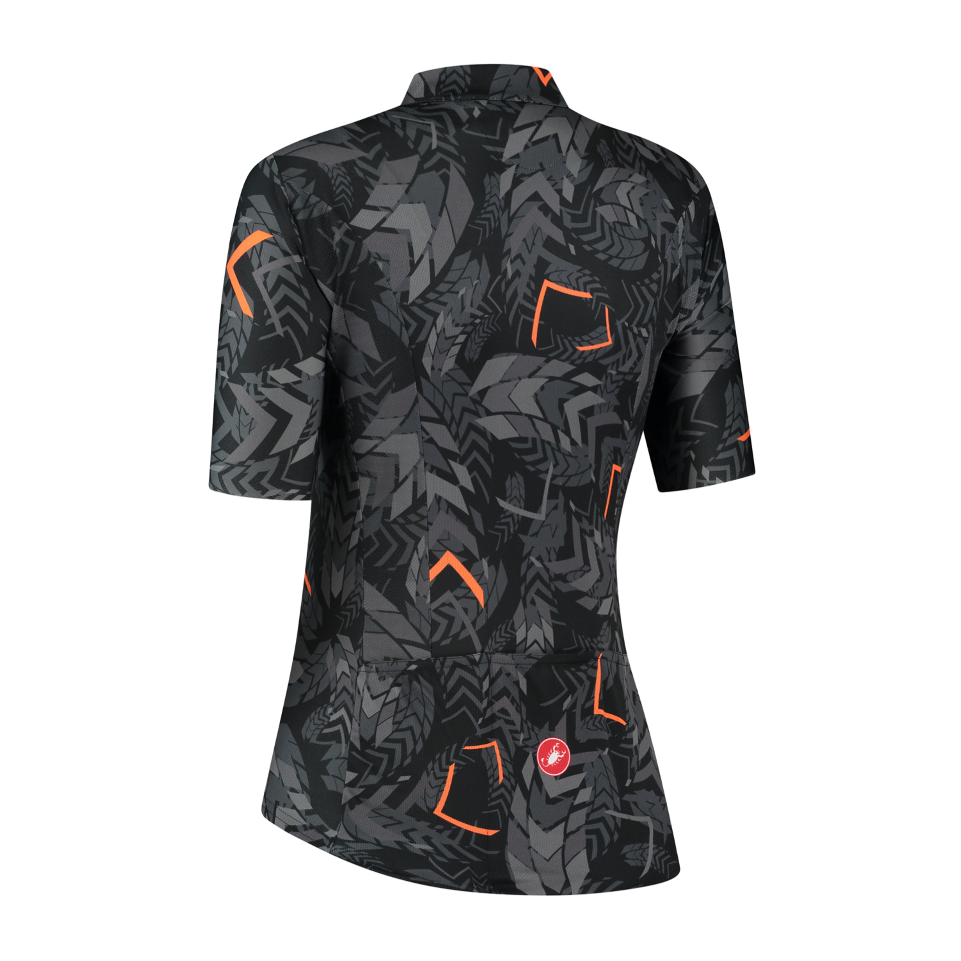 Castelli Squadra Limited Edition Fietsshirt Korte Mouwen Zwart/Oranje Dames