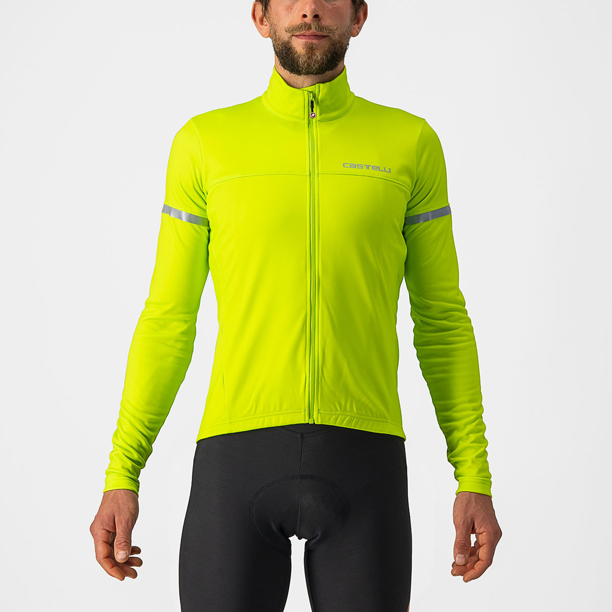 Gobik Supercobble Fietsshirt Lange Mouwen Donkergroen/Oranje Heren koop je bij