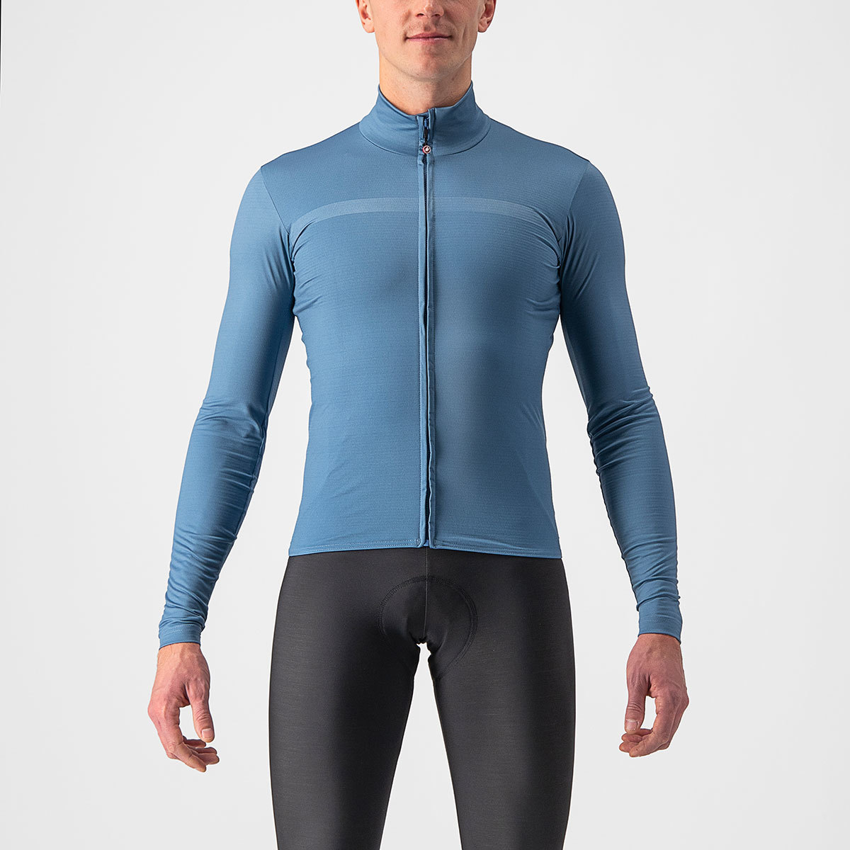 Castelli Pro Thermal Mid Fietsshirt Lange Mouwen Blauw Heren