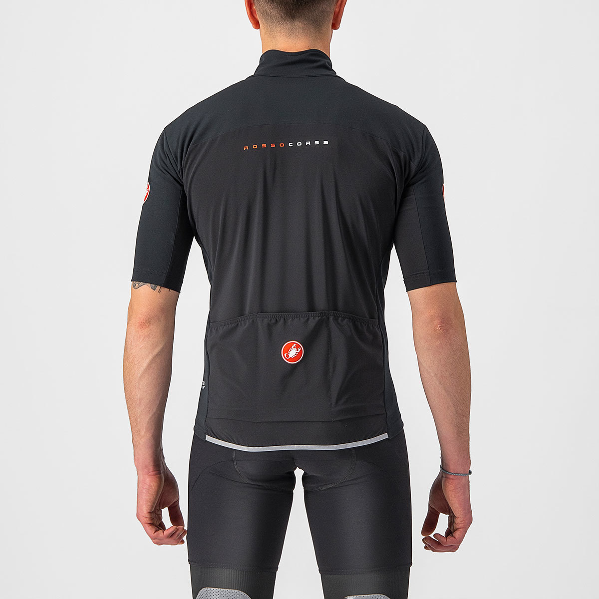 Castelli Perfetto RoS 2 Wind Fietsshirt Korte Mouwen Zwart Heren