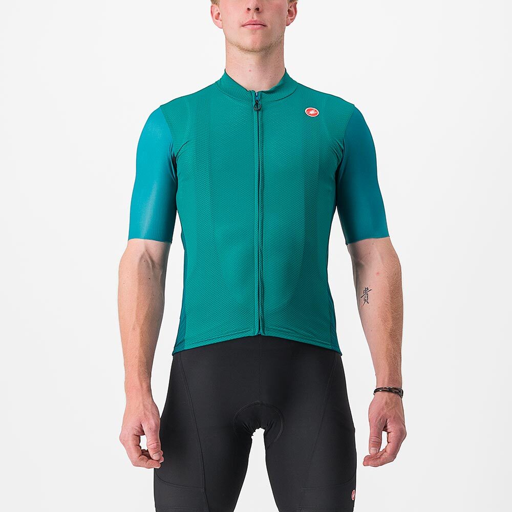 Castelli Endurance Elite Fietsshirt Korte Mouwen Groen Heren