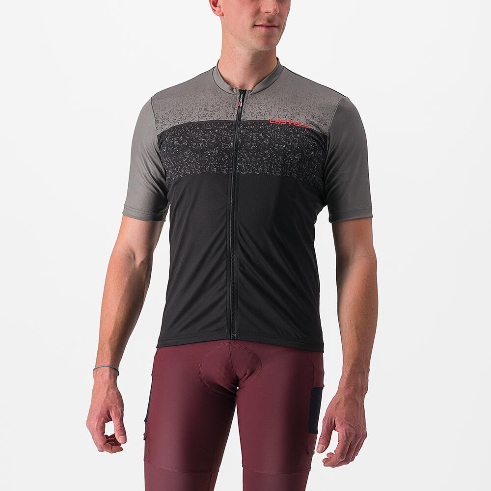 Castelli Unlimited Entrata Fietsshirt Korte Mouwen Zwart/Grijs Heren