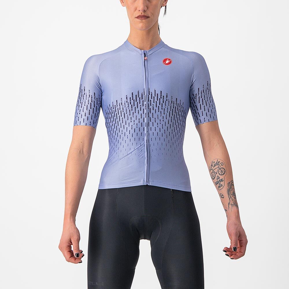 Castelli Aero Pro Fietsshirt Korte Mouwen Paars Dames