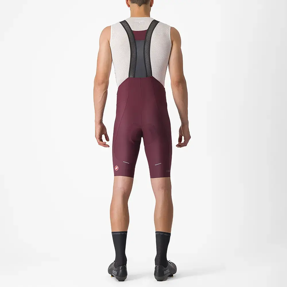 Castelli Espresso Fietsbroek Kort Donkerrood Heren