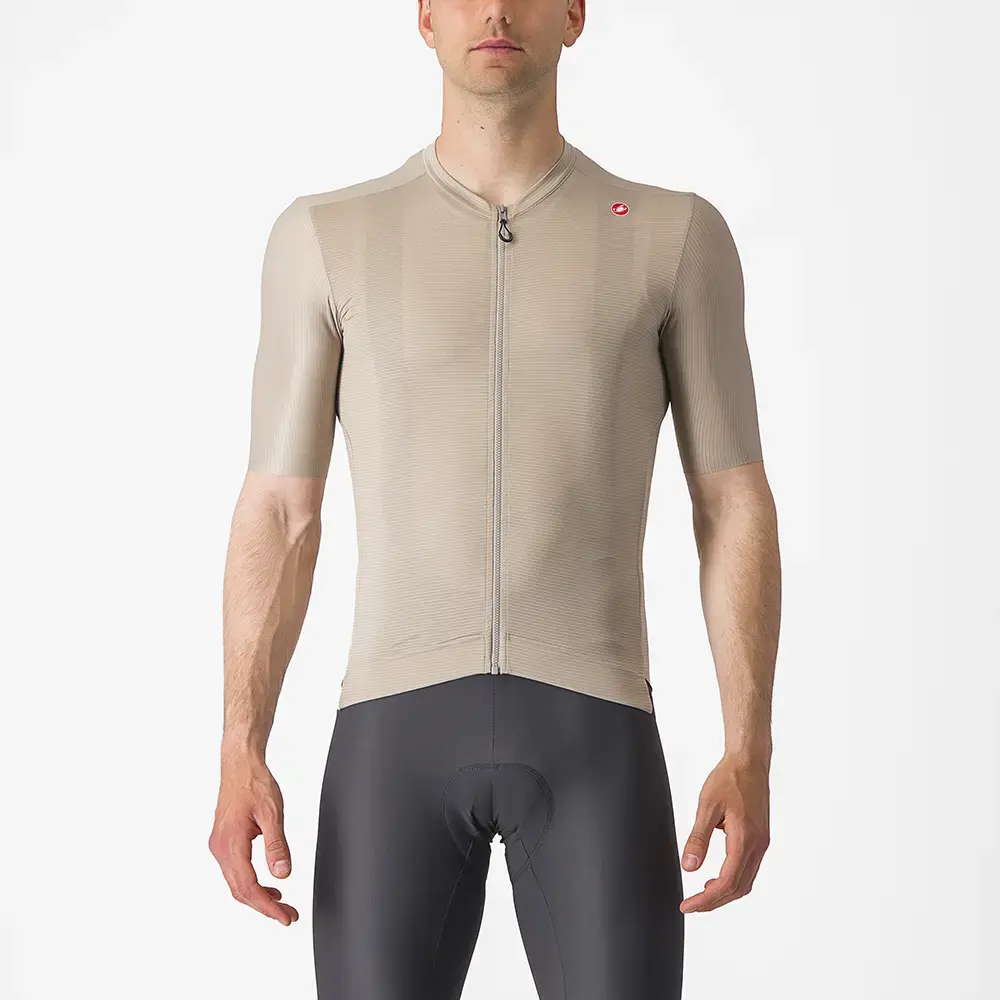 Castelli Espresso Fietsshirt Korte Mouwen Lichtbruin/Zwart Heren