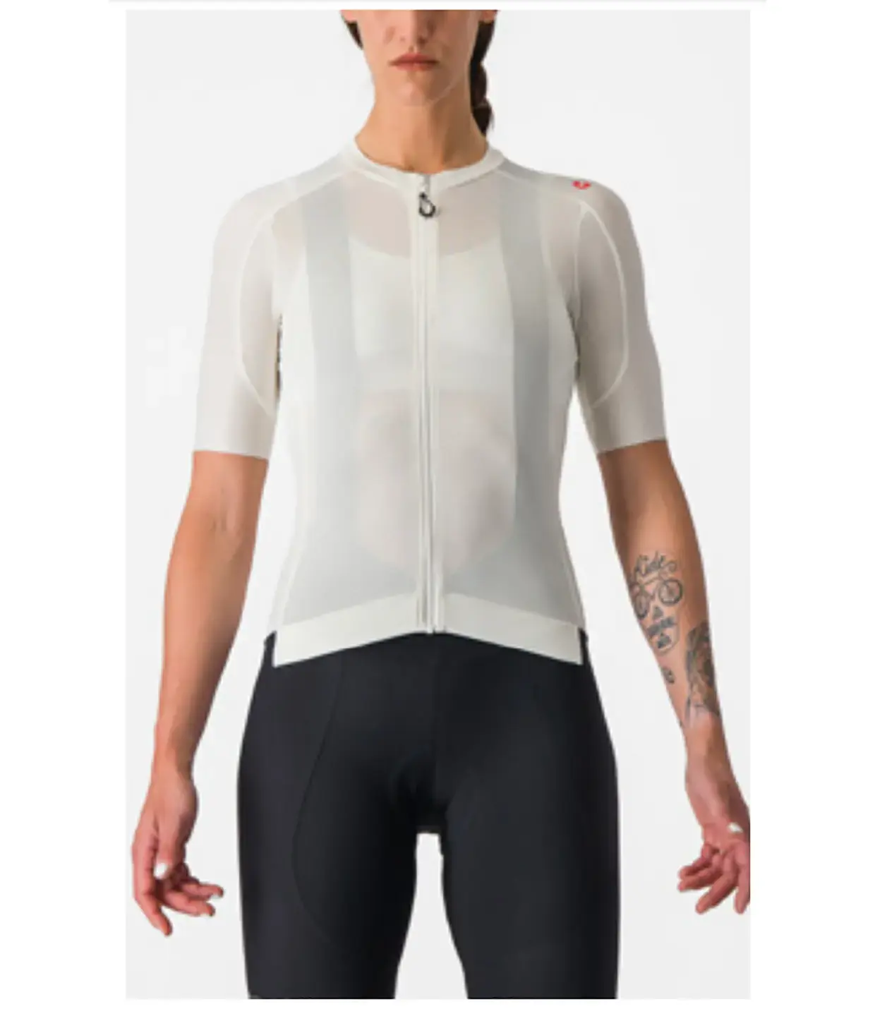 Castelli Espresso Fietsshirt Korte Mouwen Wit/Grijs Dames