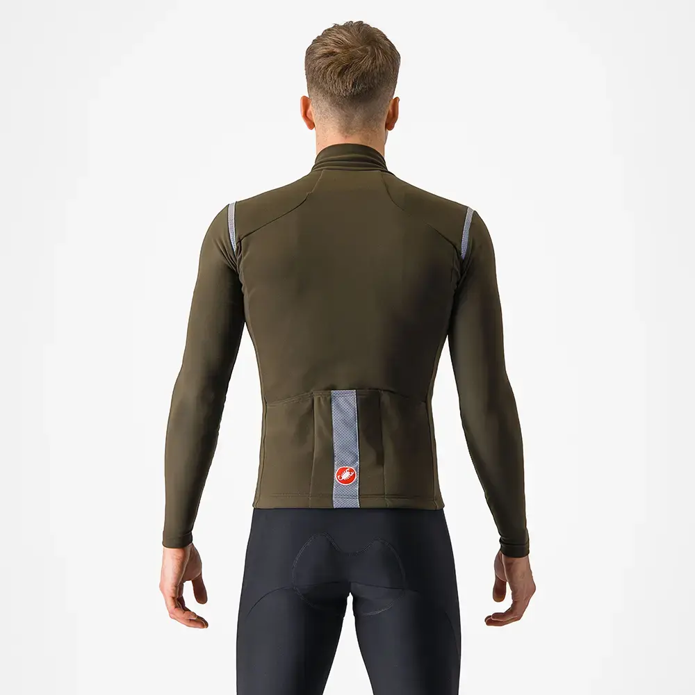 Castelli Tutto Nano Ros Fietsshirt Lange Mouwen Donkergroen Heren koop je bij Futurumshop