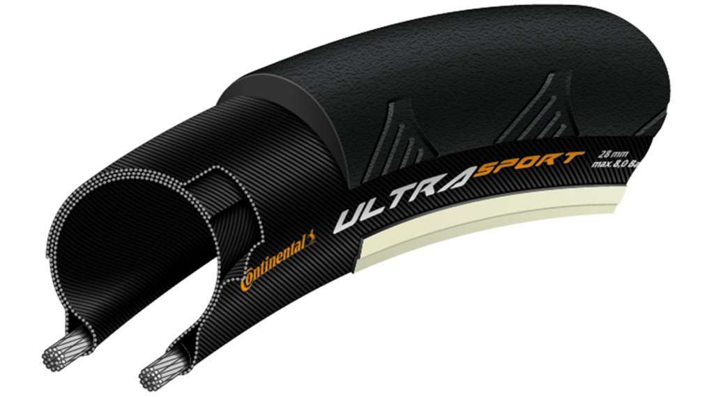 Continental Ultra Sport II Race Vouwband Zwart/Wit