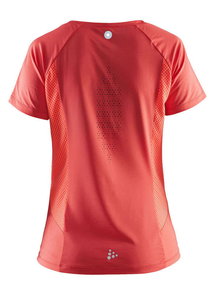 Craft Focus Hardloopshirt Korte Mouwen Oranje/Roze Dames