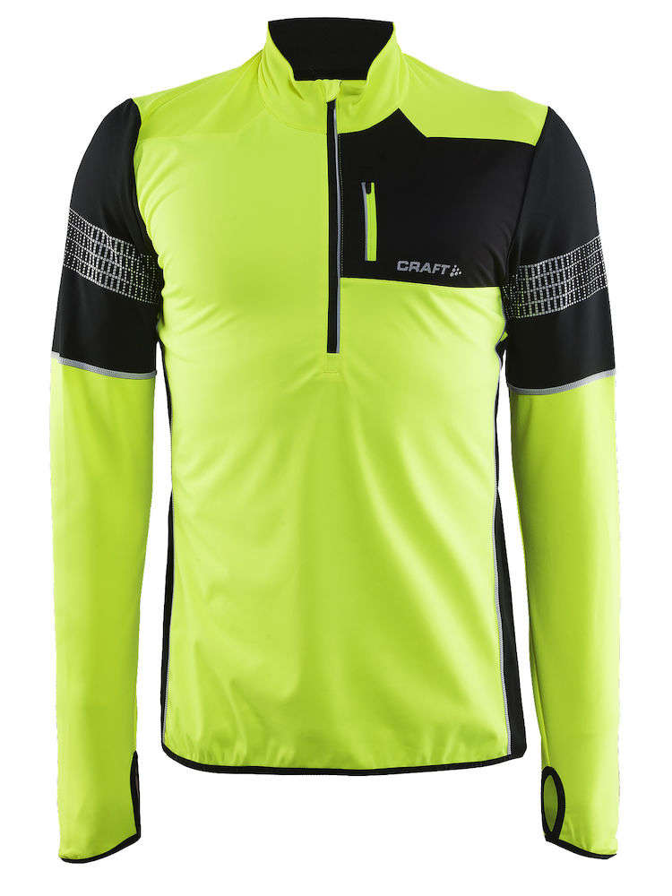 Brilliant 2.0 Thermal Wind Hardloopshirt Lange Mouwen Geel Zwart Heren