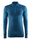 Craft Be Active Comfort Zip Thermoshirt Lange Mouwen Pacific Blauw Heren