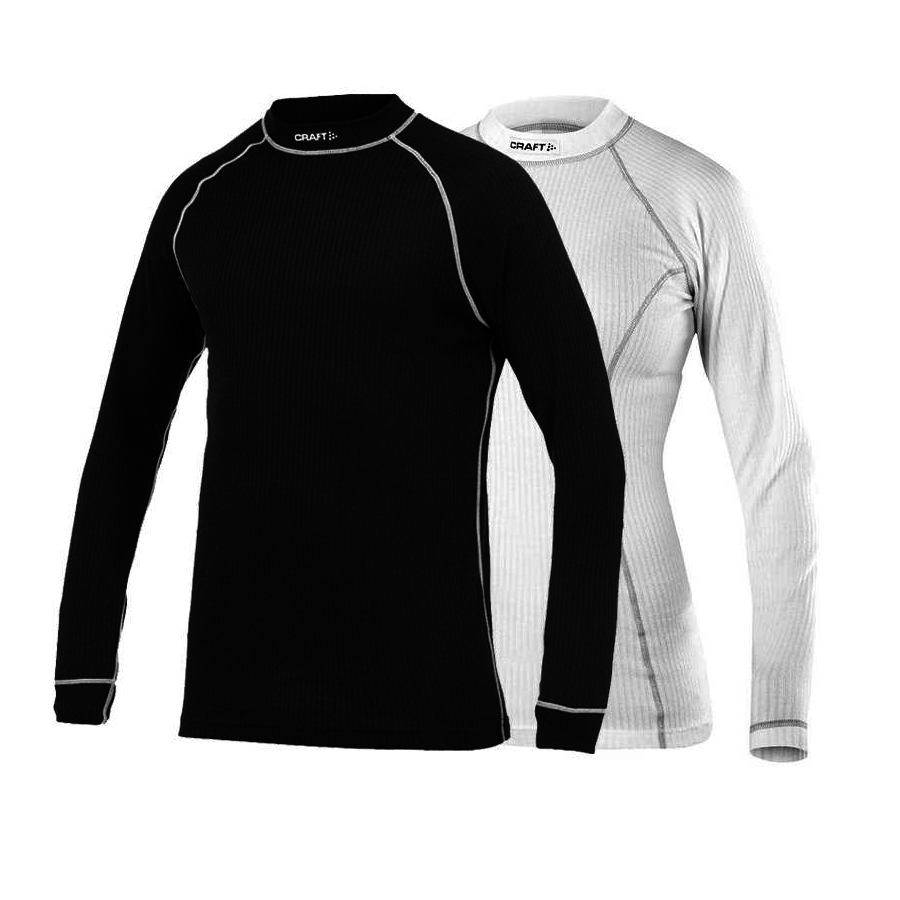 Craft Be Active Thermoshirt Lange Mouwen Zwart/Wit Dames 2-Pack