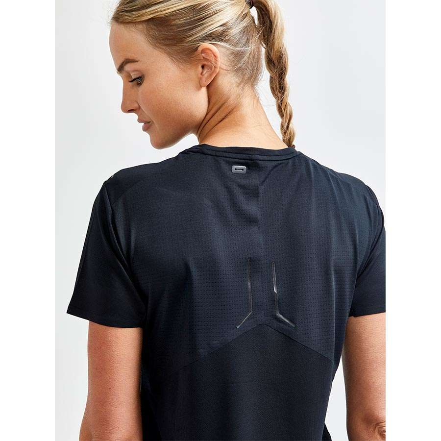 Craft PRO Hypervent Hardloopshirt Korte Mouwen Zwart/Zwart Dames