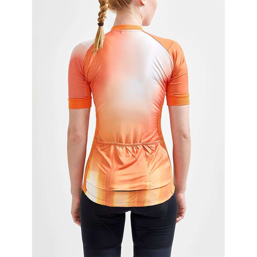Craft ADV Endurance Graphic Fietsshirt Korte Mouwen Oranje/Roze Dames