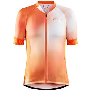 Craft ADV Endurance Graphic Fietsshirt Korte Mouwen Oranje/Roze Dames